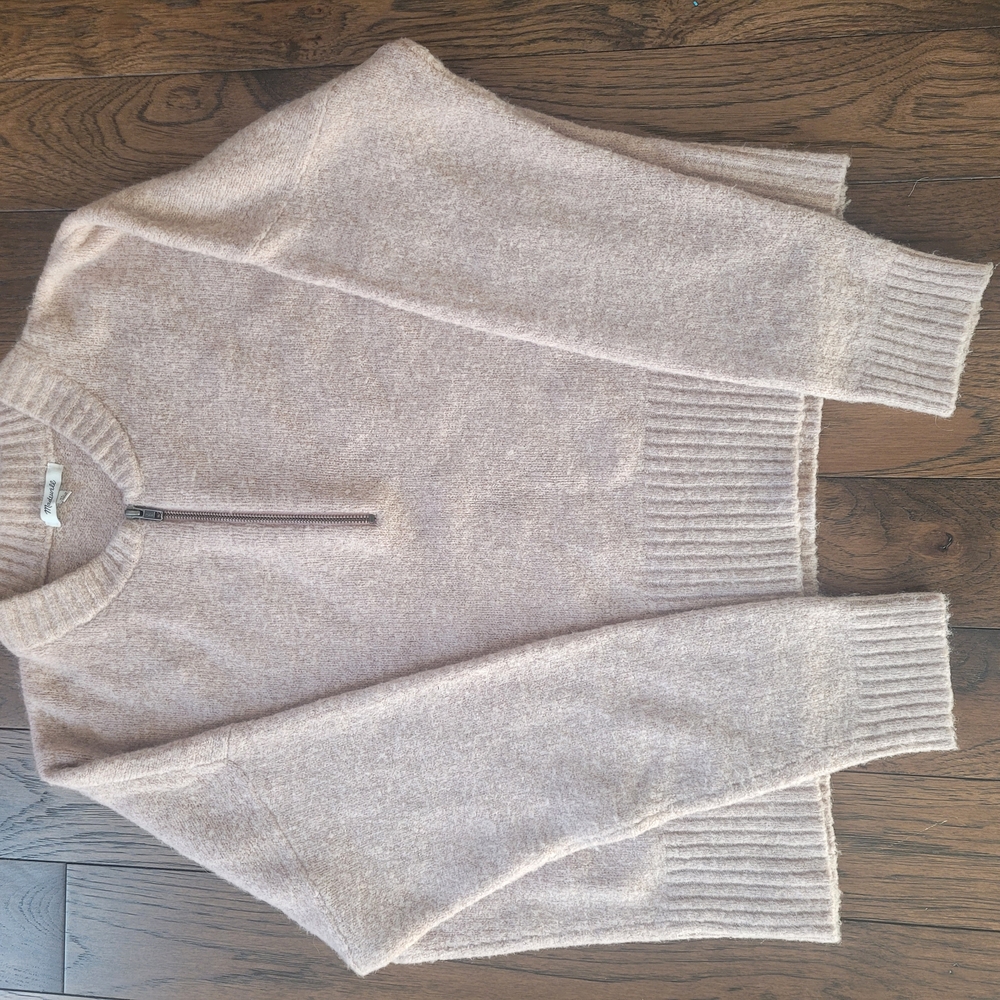 Madewell 3/4 zip sweater